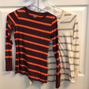 2 Mossimo Long Sleeved Fitted T’s